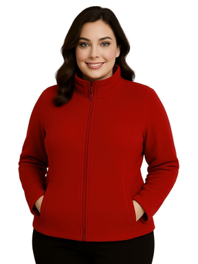 Jaqueta Blusa Soft Fleece Feminina Flanelado Gola Alta Inverno Tamanho Médio ao Plus Size