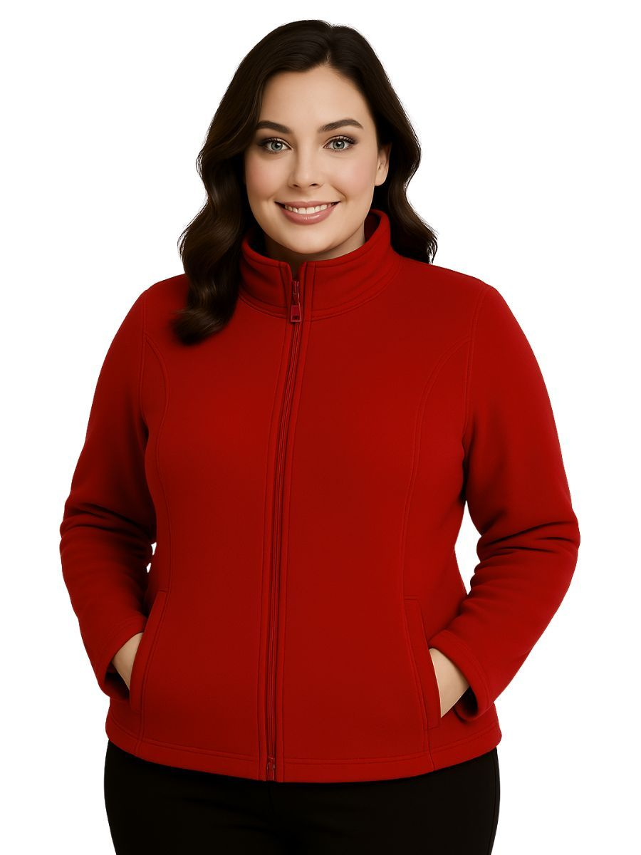 Jaqueta Blusa Soft Fleece Feminina Flanelado Gola Alta Inverno Tamanho Médio ao Plus Size