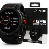 Smartwatch Redondo Peje G01C Masculino Militar Prova D'agua Gps 3000Mah Notificação Strava