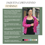 Jaqueta Forrada Corta Vento Feminina Capuz Impermeável Casaco Otriginal Academia Bordbless