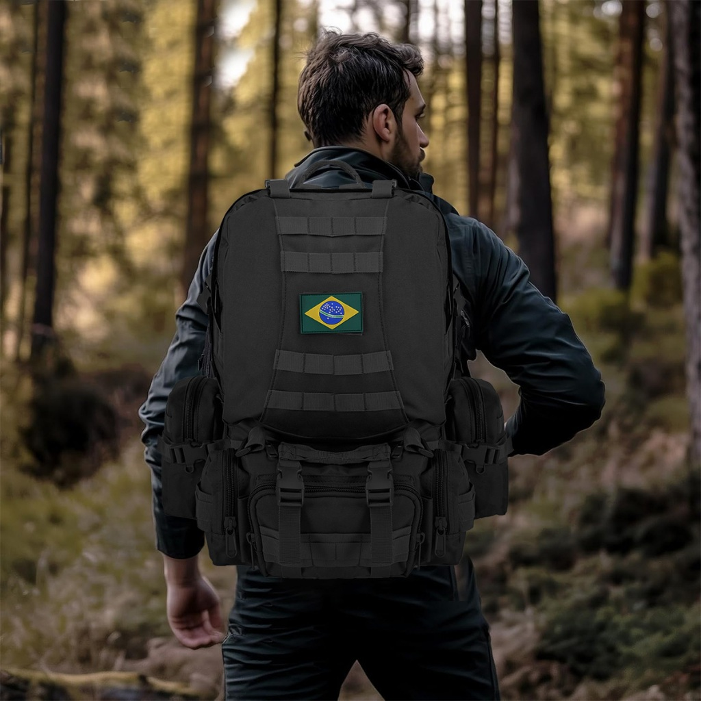 New Hawaii 55L Mochila Militar Tática Masculina,Mochila Grande para Acampamento Destacável