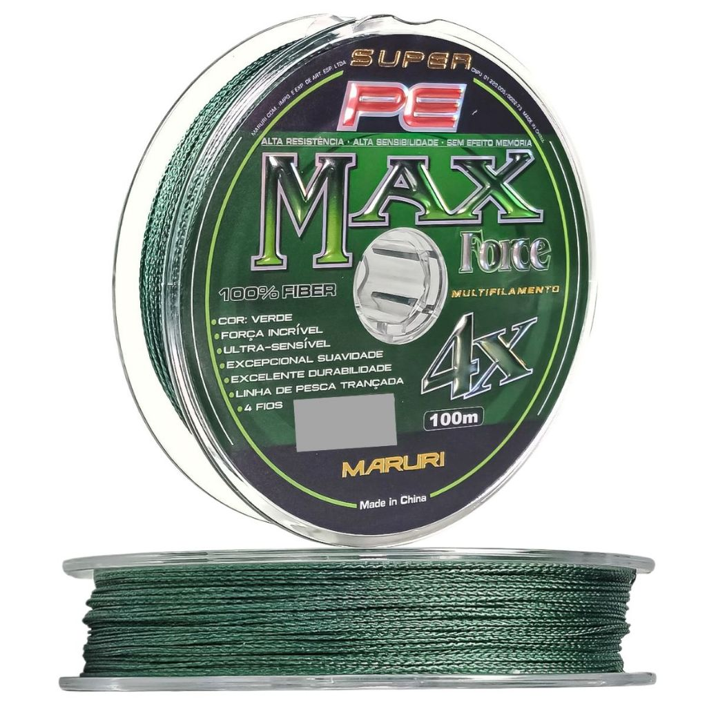 Linha de Pesca Multifilamento Max Force 4X Maruri 100 Metros