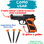 KIT C/ 5 Arminha de Brinquedo Lança Dardos Colantes Criança Menino