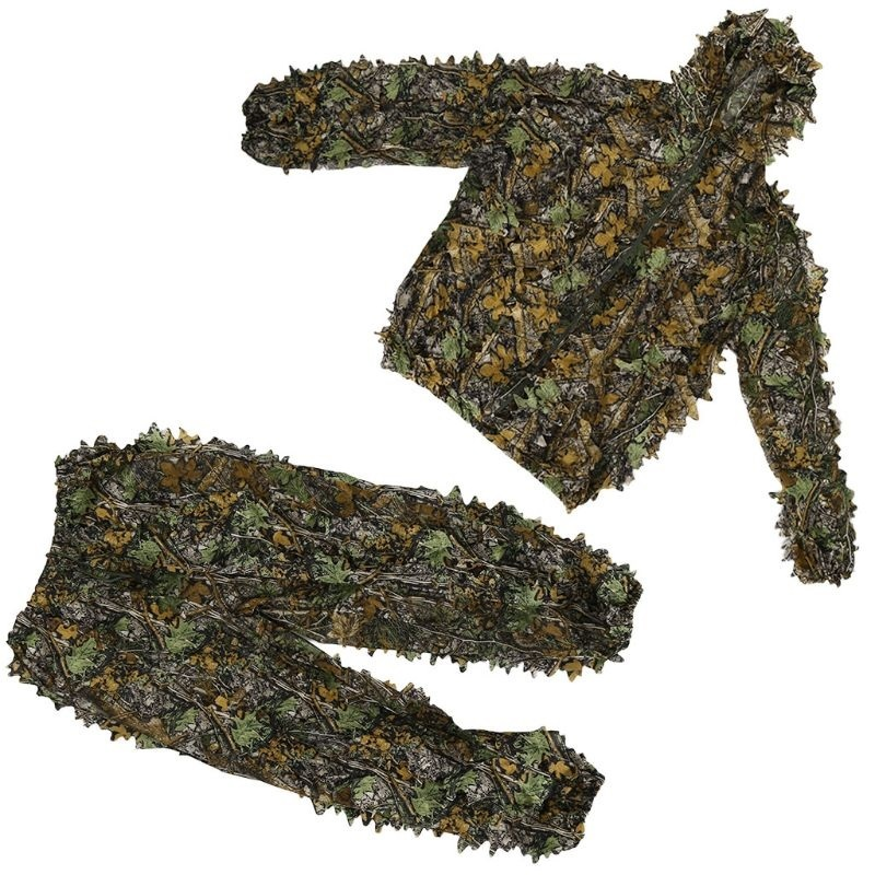 Roupa Camuflada Ghillie Sniper 3d Tamanho GG / XGG (calça+jaqueta)