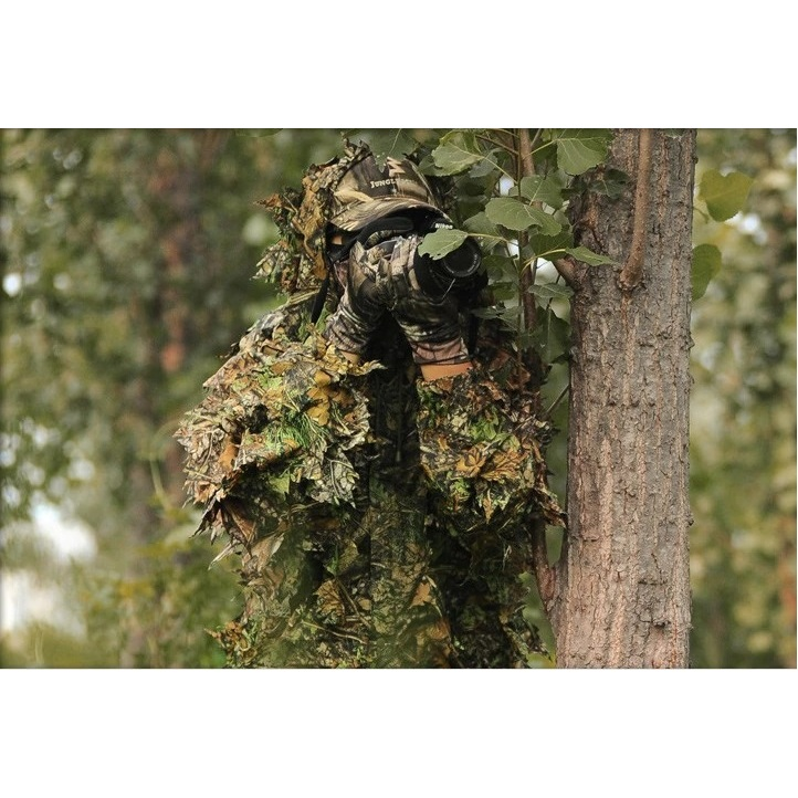 Roupa Camuflada Ghillie Sniper 3d Tamanho GG / XGG (calça+jaqueta)