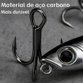 Kit 15 Iscas Artificiais Importadas 1/2 Meia Água de 9 cms e 8,5 gramas Pesca Truta Peixe Realista Anzol Duplo