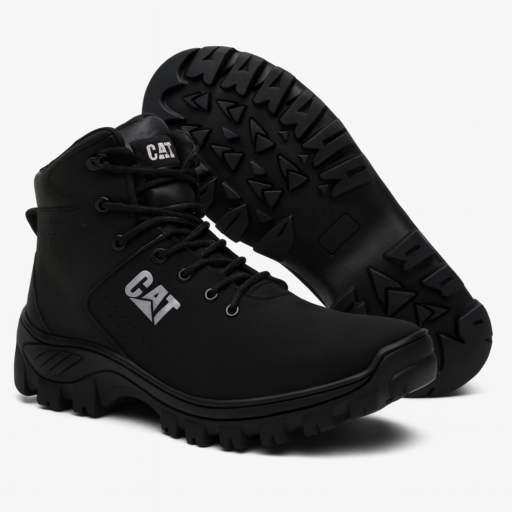 Bota Botina Coturno Masculino Impermeável Em Couro