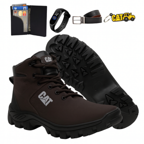 Bota Botina Coturno Masculino Impermeável Em Couro