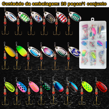 Kit 15 Iscas Artificiais Importadas 1/2 Meia Água de 9 cms e 8,5 gramas Pesca Truta Peixe Realista Anzol Duplo