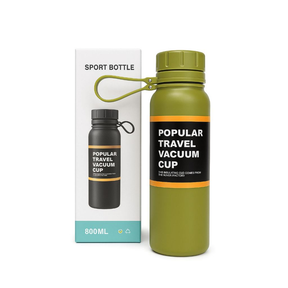 Garrafa Térmica 800ml em Aço Inoxidavel Modelo Travel à Vácuo Esportes Quente & Frio