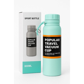 Garrafa Térmica 800ml em Aço Inoxidavel Modelo Travel à Vácuo Esportes Quente & Frio