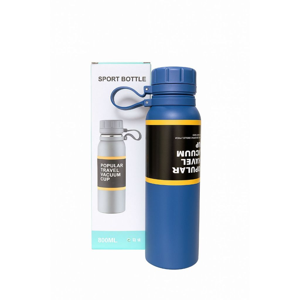 Garrafa Térmica 800ml em Aço Inoxidavel Modelo Travel à Vácuo Esportes Quente & Frio