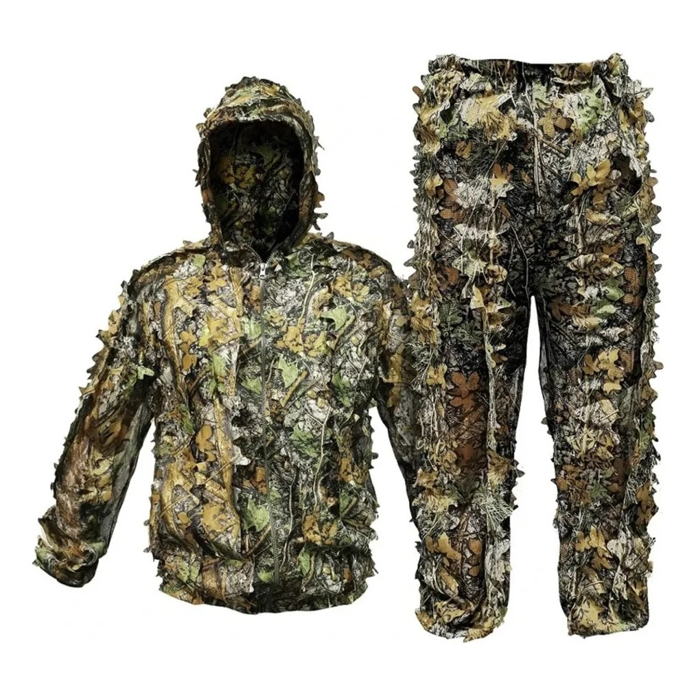 Roupa Camuflada Ghillie Sniper 3d Tamanho GG / XGG (calça+jaqueta)
