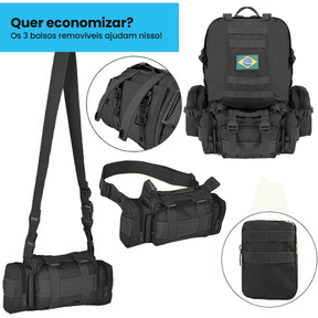 New Hawaii 55L Mochila Militar Tática Masculina,Mochila Grande para Acampamento Destacável