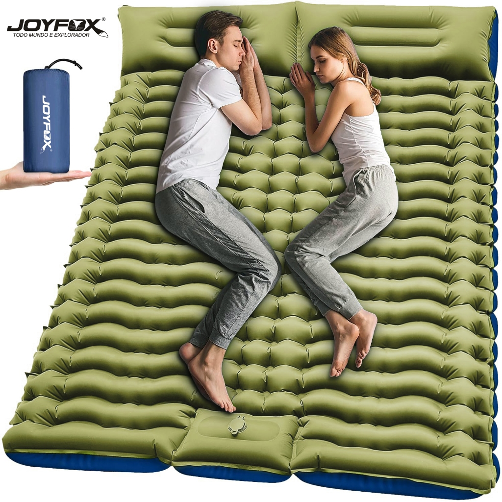 Colchão Inflável 203x136x10cm Automático De Casal Sleeping Pad Ar Externo Portátil De Acampamento