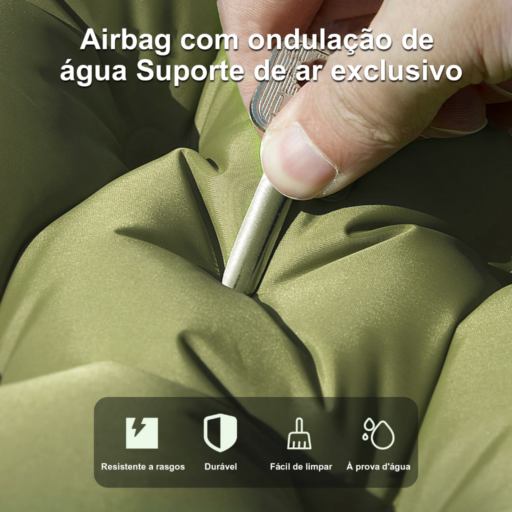 Colchão Inflável 203x136x10cm Automático De Casal Sleeping Pad Ar Externo Portátil De Acampamento