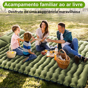 Colchão Inflável 203x136x10cm Automático De Casal Sleeping Pad Ar Externo Portátil De Acampamento