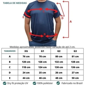 Kit 3 Camisetas Masculinas Dry Fit Academia Poliéster Premium Proteção UV