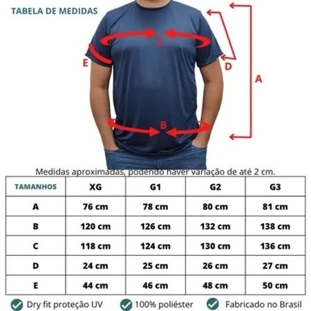 Kit 3 Camisetas Masculinas Dry Fit Academia Poliéster Premium Proteção UV