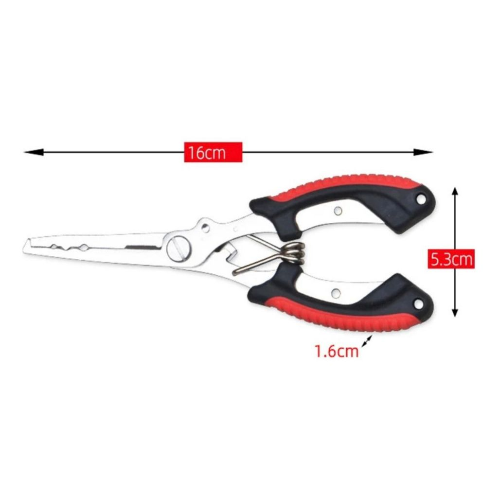 Alicate Multifuncional Para Pescaria Com Estojo de Proteção e Corda de Segurança