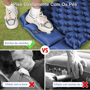 ColchãO Colchão Inflável De Acampamento Ao Livre Dormir Para Acampamento Com Travesseiro Almofada