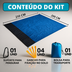 Tapete de Praia Impermeável 210 x 200 cm A Prova de D'água Para Piquenique Acampamento