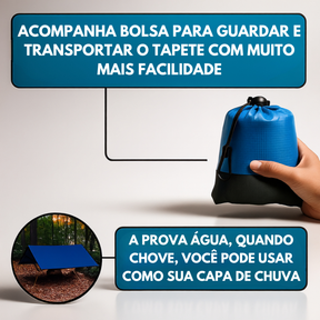 Tapete de Praia Impermeável 210 x 200 cm A Prova de D'água Para Piquenique Acampamento