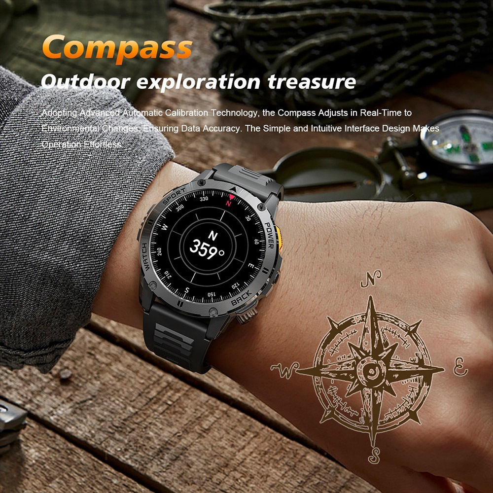 FILIEKEU smartwatch relogio Bússola Lanterna Esportes Ao Ar Livre À Prova D'água relógio inteligente