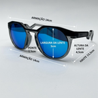Óculos de Sol Redondo Lente Espelhado Esportivo - Proteção UV400