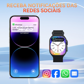 Smartwatch 10 Ultra Calculadora Cardíaca Monitoramento Da Frequência Relógio Inteligente