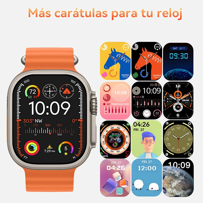 Smartwatch 10 Ultra Calculadora Cardíaca Monitoramento Da Frequência Relógio Inteligente