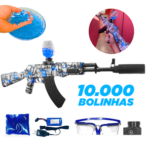 Arminha de Gel Metralhadora Elétrica Grande com Silenciador