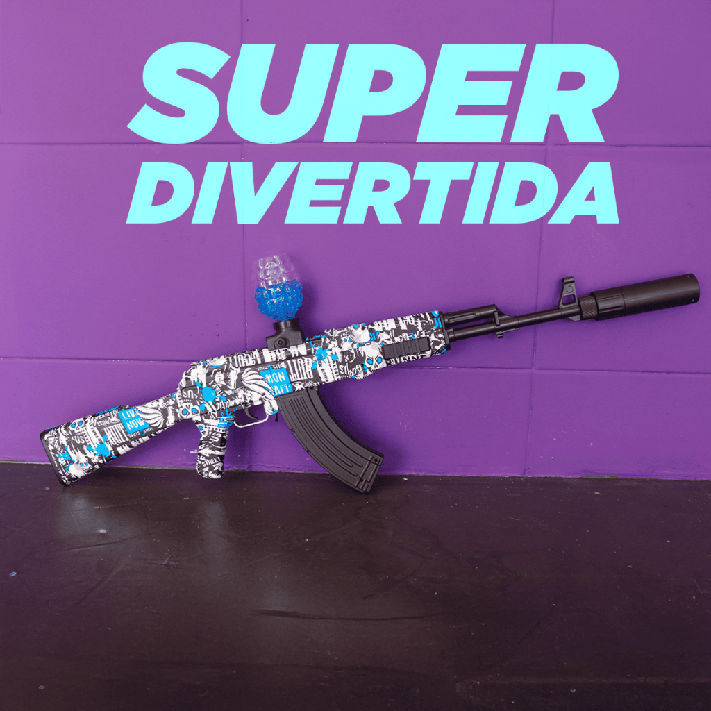 Arminha de Gel Metralhadora Elétrica Grande com Silenciador