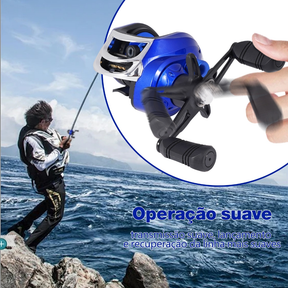 Kit Vara De Pesca Carretilha de Pesca Esquerda/Direito 17+1 Rolamentos JOYFOX