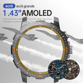 Relógio Smartwatch masculino AINUO N8 relógio inteligente esportivo monitoramento Nfc Android iOS