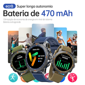 Relógio Smartwatch masculino AINUO N8 relógio inteligente esportivo monitoramento Nfc Android iOS
