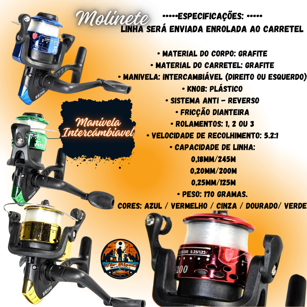 Mega Kit de Pesca Completo Varas Molinetes Caixa Maleta, com Anzóis, Boias, Chumbos e Iscas OU APENAS MALETA COM ACESSOR