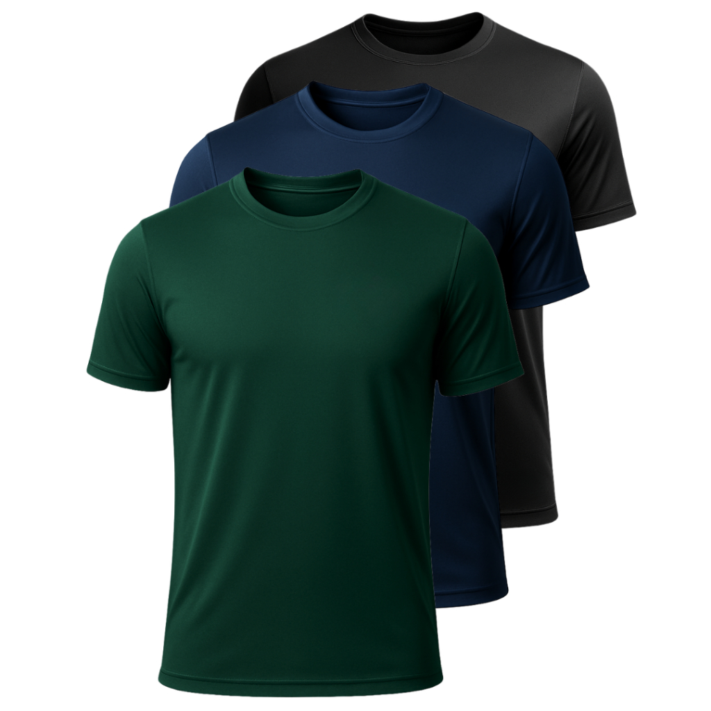 Camiseta Masculina Dry Fit Básica Slim Fit com proteção UV para Treino e Dia a Dia ( ver kits )
