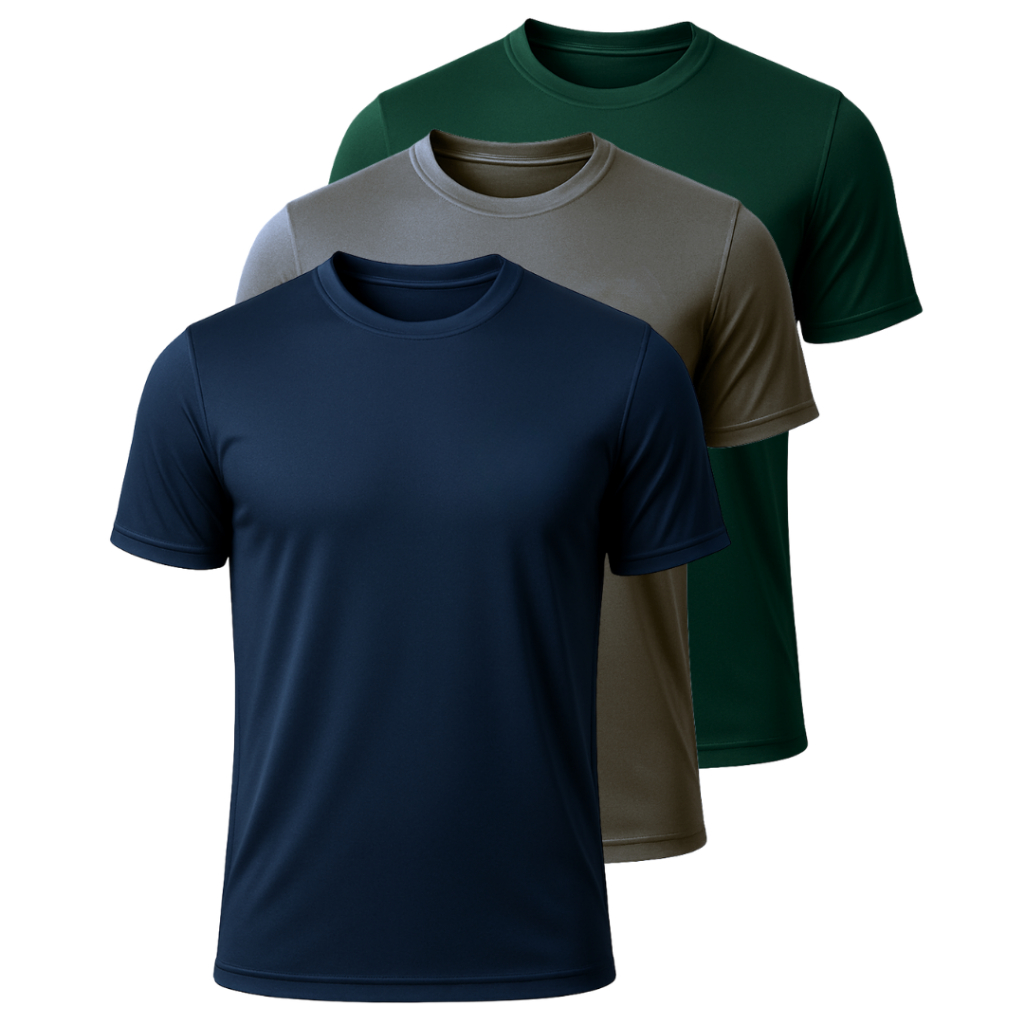 Camiseta Masculina Dry Fit Básica Slim Fit com proteção UV para Treino e Dia a Dia ( ver kits )