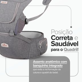 Bolsa Canguru Ergonômico Exclusive Protetor de Sol com Assento Bolsos Ajustável Aiebao
