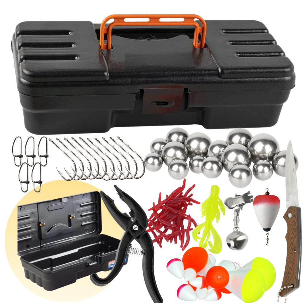 KIT PESCA COMPLETO 1 VARA 1 MOLINETE MALETA ACESSORIOS ESSENCIAIS PESCARIA BARATO