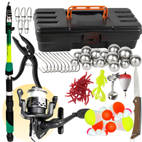 KIT PESCA COMPLETO 1 VARA 1 MOLINETE MALETA ACESSORIOS ESSENCIAIS PESCARIA BARATO