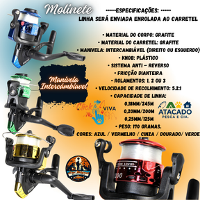 KIT PESCA COMPLETO 1 VARA 1 MOLINETE MALETA ACESSORIOS ESSENCIAIS PESCARIA BARATO