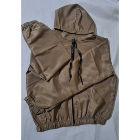 Jaqueta Corta Vento Blusa feminina Com Capuz e Bolso