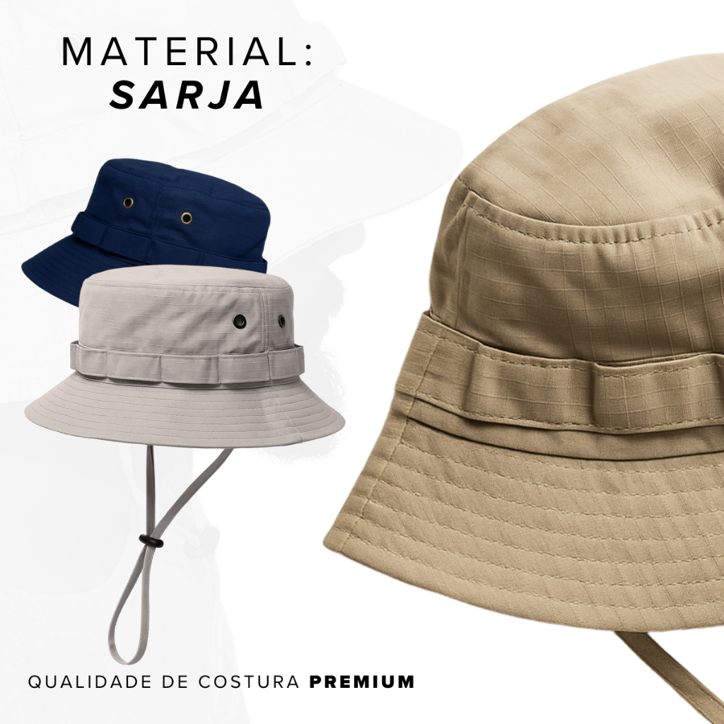 Chapeu militar Bucket Boonie Hat Caça Chapéu Camping Pesca Masculino Feminino