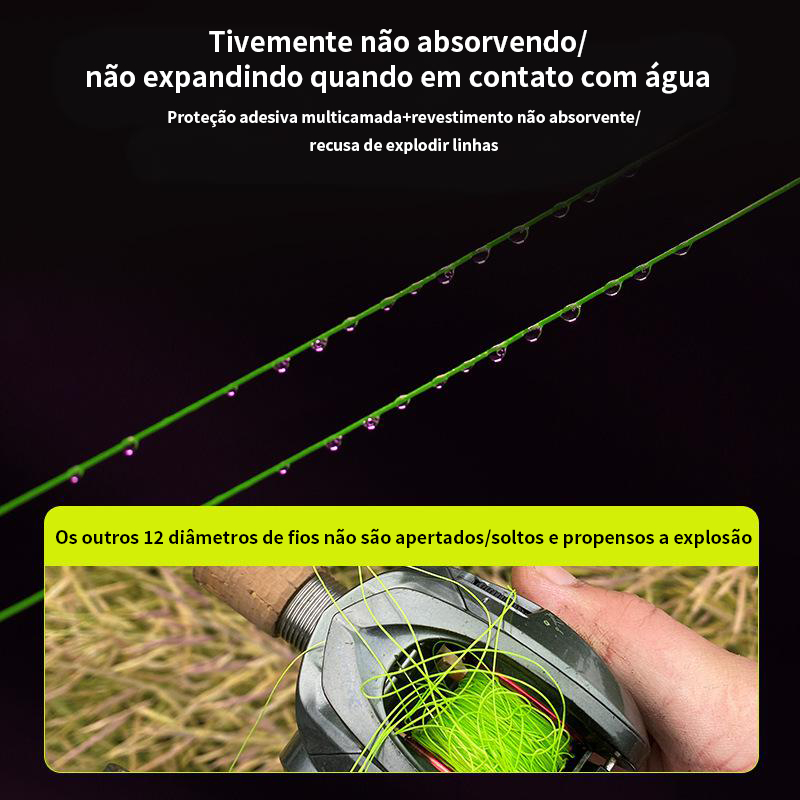 KIT 2 500M Mordida Previne Linha De Pesca Trançada 4 Fios Fio Trançado Multifilamento Para De Carpa/Japonês/PE