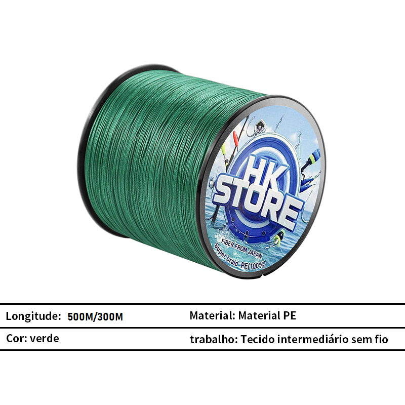 KIT 2 500M Mordida Previne Linha De Pesca Trançada 4 Fios Fio Trançado Multifilamento Para De Carpa/Japonês/PE