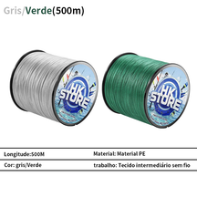 KIT 2 500M Mordida Previne Linha De Pesca Trançada 4 Fios Fio Trançado Multifilamento Para De Carpa/Japonês/PE