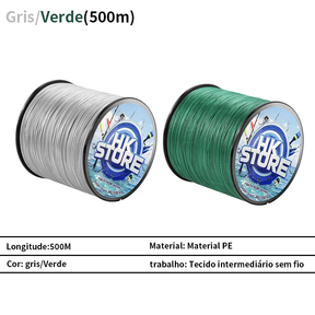KIT 2 500M Mordida Previne Linha De Pesca Trançada 4 Fios Fio Trançado Multifilamento Para De Carpa/Japonês/PE