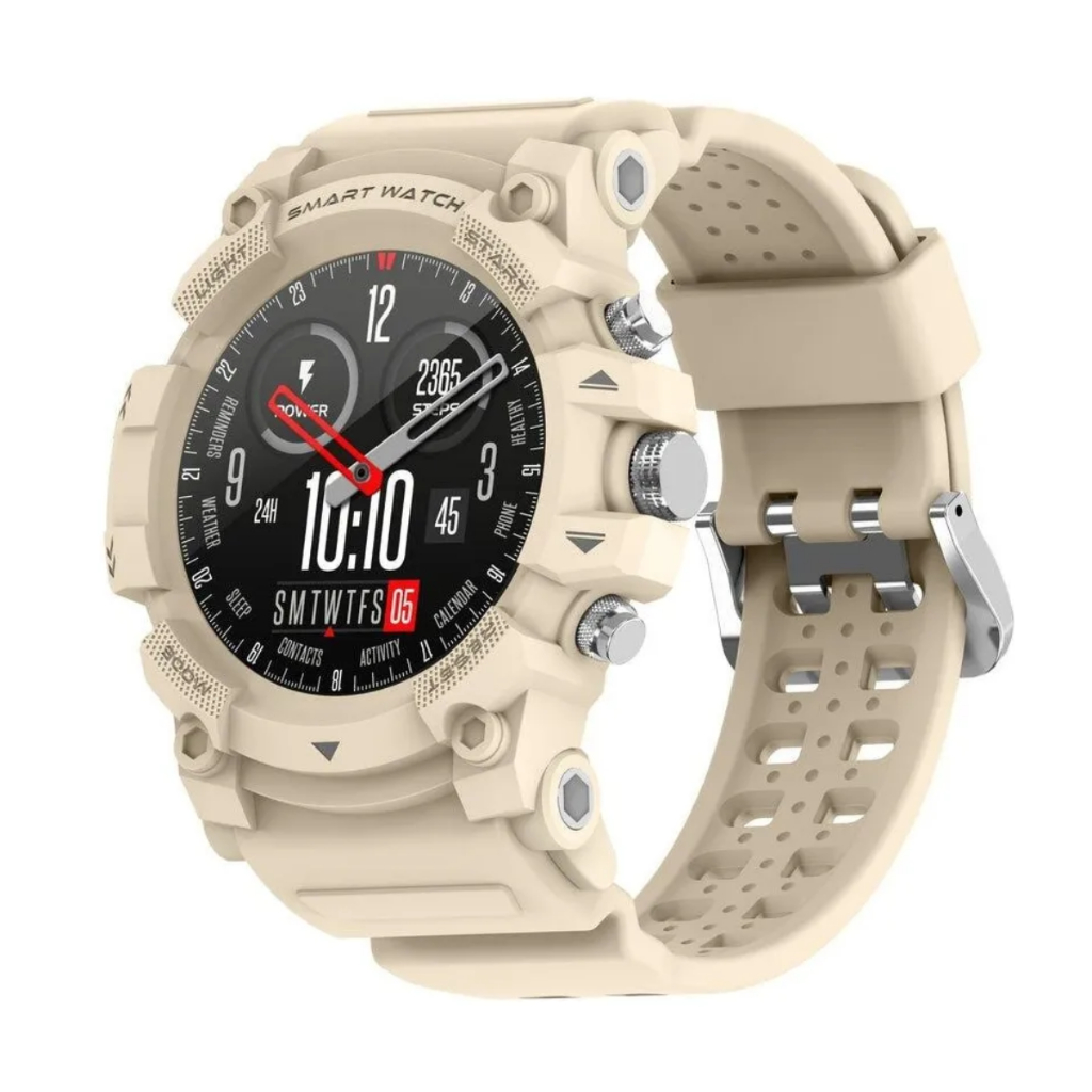 Smartwatch Redondo Peje G01C Masculino Militar Prova D'agua Gps 3000Mah Notificação Strava